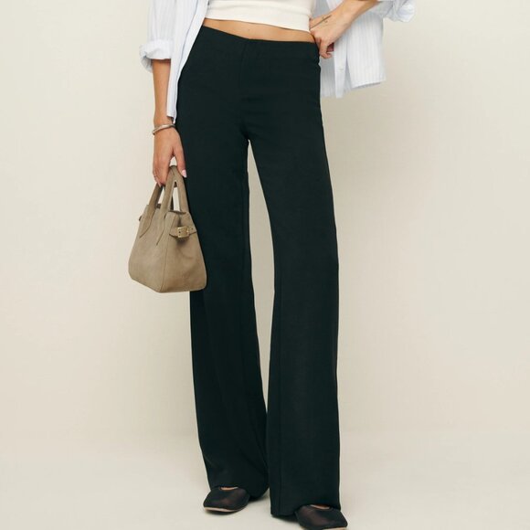 Reformation Pants - Reformation Vida Low Rise Relaxed Fit Pant in Pitch Black - Women's US 2 - NWT